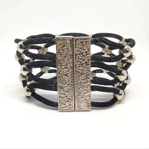Stylish Mesh buckle magnet cuff bracelet